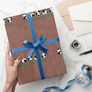 This Is How I Roll Wrapping Paper Roll Cute Bear Panda Lover TS14 Mocha Print Your Wear