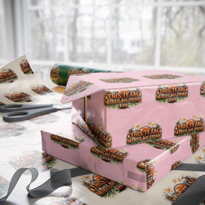 This Team Makes Me Drink Wrapping Paper Roll CFBB Fan Gift TS12 Light Pink Print Your Wear