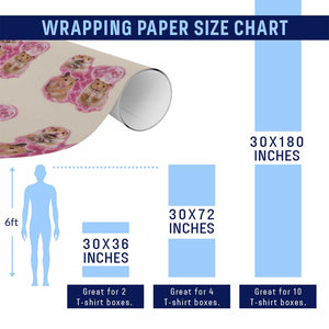 Three Hamsters Retro Graphic Wrapping Paper Roll Small Pet Lover Gift Idea TS12 Print Your Wear