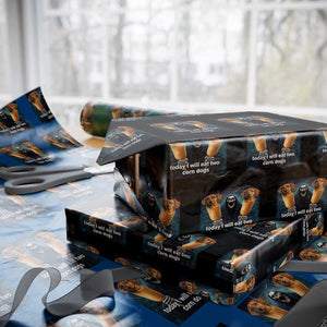 Today I Will Eat Two Corn Dogs Skeleton Meme Wrapping Paper Roll TS11 Black Print Your Wear