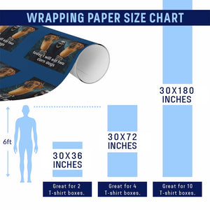 Today I Will Eat Two Corn Dogs Skeleton Meme Wrapping Paper Roll TS11 Print Your Wear
