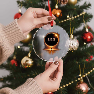 Total Solar Eclipse 2026 Crystal Glass Ornament August 12th Totality Gift TS10 Print Your Wear