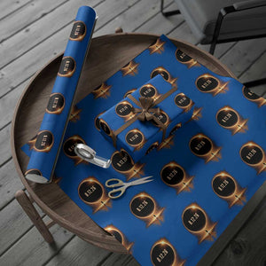 Total Solar Eclipse 2026 Wrapping Paper Roll August 12th Totality Gift TS10 Blue Print Your Wear