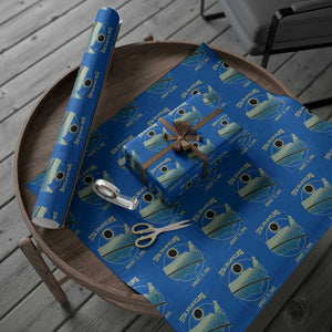 Total Solar Eclipse 2045 Wrapping Paper Roll American Totality Tour Map August 12 TS02 Blue Print Your Wear