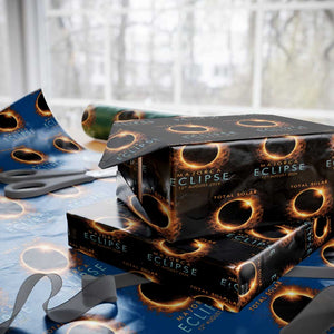Total Solar Eclipse Wrapping Paper Roll 12th August 2026 Majorca Totality TS10 Black Print Your Wear