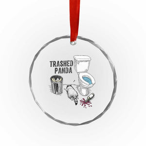Trashed Panda Crystal Glass Ornament Funny Drunk Racoon Meme TS14 Print Your Wear