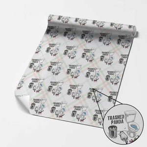 Trashed Panda Wrapping Paper Roll Funny Drunk Racoon Meme TS14 Christmas Plaid Print Your Wear
