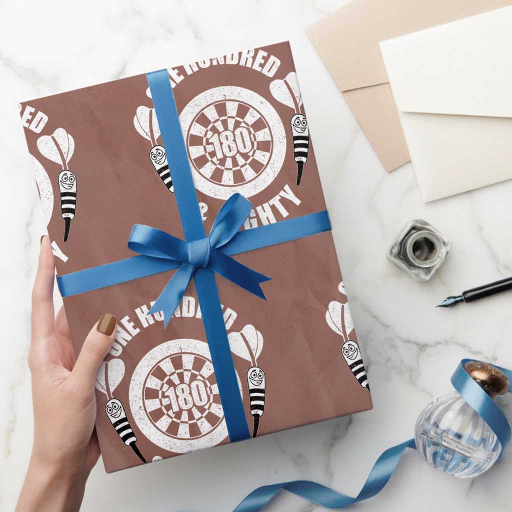 Triple 20 Master Dartist Gift Wrapping Paper Roll One Hundred And Eighty TS12 Mocha Print Your Wear
