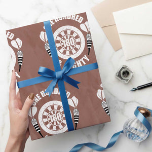 Triple 20 Master Dartist Gift Wrapping Paper Roll One Hundred And Eighty TS12 Mocha Print Your Wear