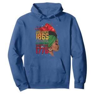 Juneteenth 4Th Of July Hoodie For Women Black Pride Because My Ancestors Weren't Free in 1776 TS01 Royal Blue Printyourwear