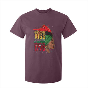 Juneteenth 1865 T Shirt For Kid Black Pride Because My Ancestors Weren't Free in 1776 Not 4Th Of July TS01 Maroon Print Your Wear