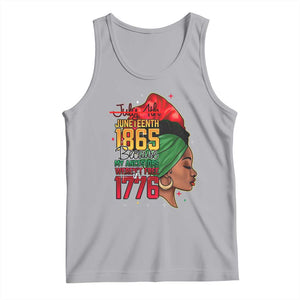 Juneteenth 1865 Tank Top Black Pride Because My Ancestors Weren't Free in 1776 Not 4Th Of July TS01 Athletic Heather Print Your Wear