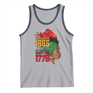 Juneteenth 1865 Tank Top Black Pride Because My Ancestors Weren't Free in 1776 Not 4Th Of July TS01 Athletic Heather Navy Print Your Wear