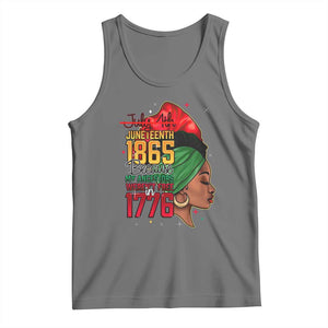 Juneteenth 1865 Tank Top Black Pride Because My Ancestors Weren't Free in 1776 Not 4Th Of July TS01 Black Heather Print Your Wear