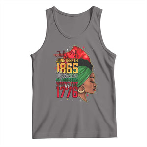 Juneteenth 1865 Tank Top Black Pride Because My Ancestors Weren't Free in 1776 Not 4Th Of July TS01 Deep Heather Print Your Wear