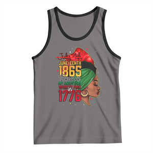 Juneteenth 1865 Tank Top Black Pride Because My Ancestors Weren't Free in 1776 Not 4Th Of July TS01 Deep Heather Black Print Your Wear