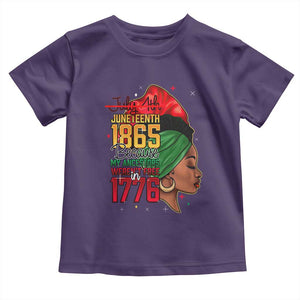 Juneteenth 1865 Toddler T Shirt Black Pride Because My Ancestors Weren't Free in 1776 Not 4Th Of July TS01 Purple Print Your Wear