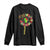 Juneteenth Long Sleeve Shirt Sunflower with Raised Fist Black History African American TS01 Black Print Your Wear