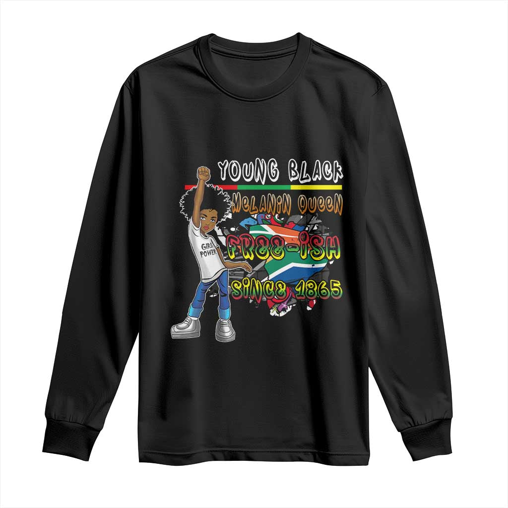 Free Ish Juneteenth Long Sleeve Shirt Freedom Day Since 1865 TS01 Black Print Your Wear