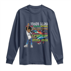 Free Ish Juneteenth Long Sleeve Shirt Freedom Day Since 1865 TS01 Navy Print Your Wear