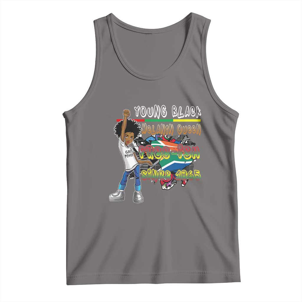 Free Ish Juneteenth Tank Top Freedom Day Since 1865 TS01 Deep Heather Print Your Wear