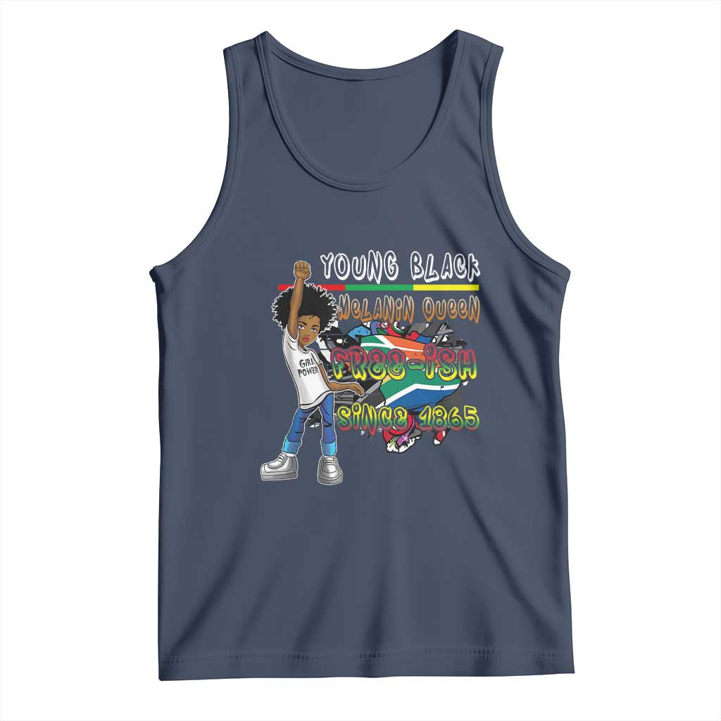 Free Ish Juneteenth Tank Top Freedom Day Since 1865 TS01 Navy Print Your Wear