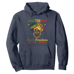 BHM Hoodie For African Women Juneteenth 1865 Celebrating TS01 Navy Printyourwear