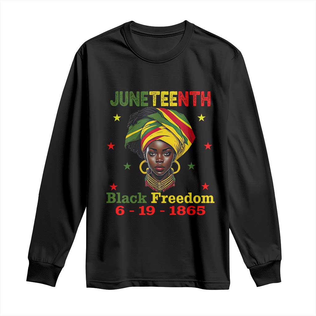 Juneteenth Black Freedom Long Sleeve Shirt Since 1865 For African Women Black Pride TS01 Black Print Your Wear