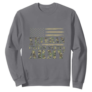 Veteran Sweatshirt Proud U.S. Army Soldier, USA Flag & Camouflage Design TS01 Charcoal Print Your Wear