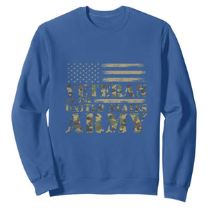 Veteran Sweatshirt Proud U.S. Army Soldier, USA Flag & Camouflage Design TS01 Royal Blue Print Your Wear