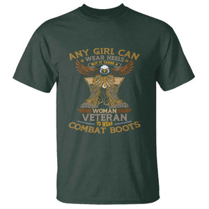 My Favorite Veteran is My Mom T Shirt US Flag, Proud Veteran Mother Gift TS01 Dark Forest Green Print Your Wear