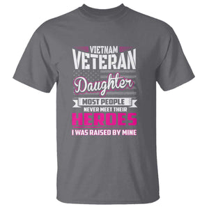 Vietnam Veteran Daughter T Shirt - Raised by My Hero, Proud Veteran Gift TS01 Charcoal Print Your Wear