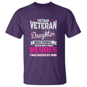 Vietnam Veteran Daughter T Shirt - Raised by My Hero, Proud Veteran Gift TS01 Purple Print Your Wear