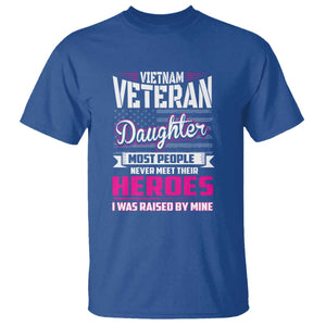 Vietnam Veteran Daughter T Shirt - Raised by My Hero, Proud Veteran Gift TS01 Royal Blue Print Your Wear