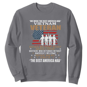 Vietnam Veteran Sweatshirt Brothers Who Fought, US Flag Patriotic Design TS01 Charcoal Print Your Wear