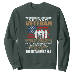 Vietnam Veteran Sweatshirt Brothers Who Fought, US Flag Patriotic Design TS01 Dark Forest Green Print Your Wear