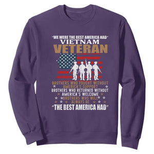 Vietnam Veteran Sweatshirt Brothers Who Fought, US Flag Patriotic Design TS01 Purple Print Your Wear