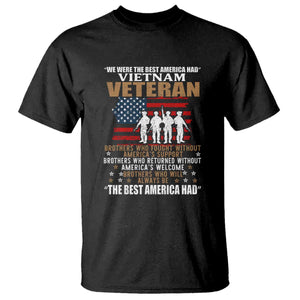 Vietnam Veteran T Shirt Brothers Who Fought, US Flag Patriotic Design TS01 Black Print Your Wear