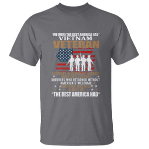 Vietnam Veteran T Shirt Brothers Who Fought, US Flag Patriotic Design TS01 Charcoal Print Your Wear