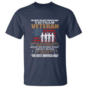 Vietnam Veteran T Shirt Brothers Who Fought, US Flag Patriotic Design TS01 Navy Print Your Wear