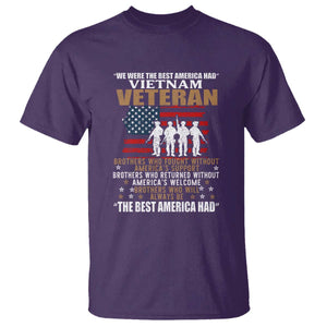 Vietnam Veteran T Shirt Brothers Who Fought, US Flag Patriotic Design TS01 Purple Print Your Wear