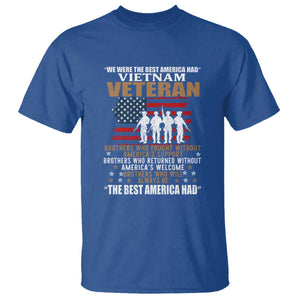 Vietnam Veteran T Shirt Brothers Who Fought, US Flag Patriotic Design TS01 Royal Blue Print Your Wear