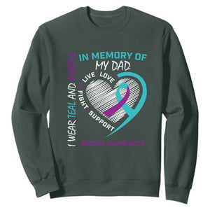 In Memory of My Son Sweatshirt Suicide Awareness & Prevention - Loss of Child Tribute TS01 Dark Forest Green Print Your Wear