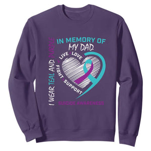 In Memory of My Son Sweatshirt Suicide Awareness & Prevention - Loss of Child Tribute TS01 Purple Print Your Wear