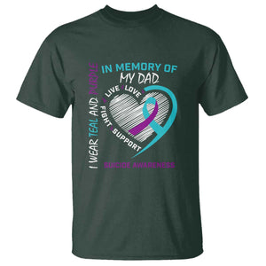 In Memory of My Son T Shirt Suicide Awareness & Prevention - Loss of Child Tribute TS01 Dark Forest Green Print Your Wear