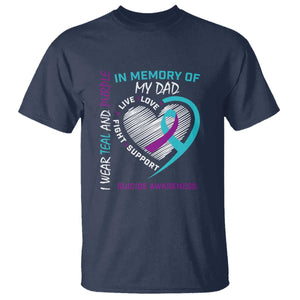 In Memory of My Son T Shirt Suicide Awareness & Prevention - Loss of Child Tribute TS01 Navy Print Your Wear