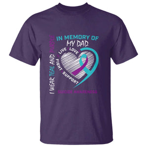 In Memory of My Son T Shirt Suicide Awareness & Prevention - Loss of Child Tribute TS01 Purple Print Your Wear