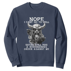 Odin Sweatshirt Norse Mythology with Huginn & Muninn - Viking God Design TS01 Navy Print Your Wear