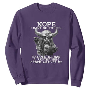 Odin Sweatshirt Norse Mythology with Huginn & Muninn - Viking God Design TS01 Purple Print Your Wear