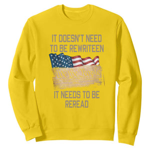 It Doesn't Need to Be Rewritten - We the People American Flag Design - Patriotic Veteran Sweatshirt Veteran TS01 Daisy Print Your Wear